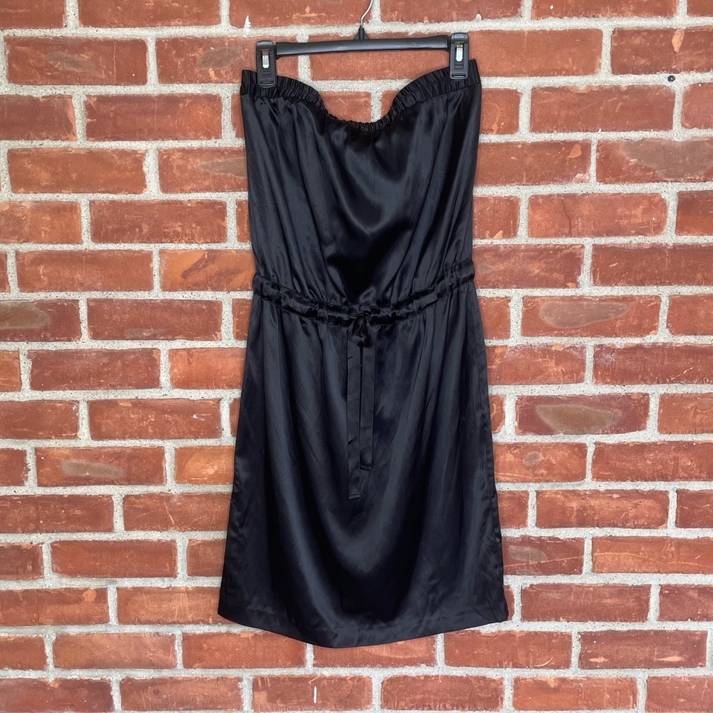 Vince. Black strapless dress